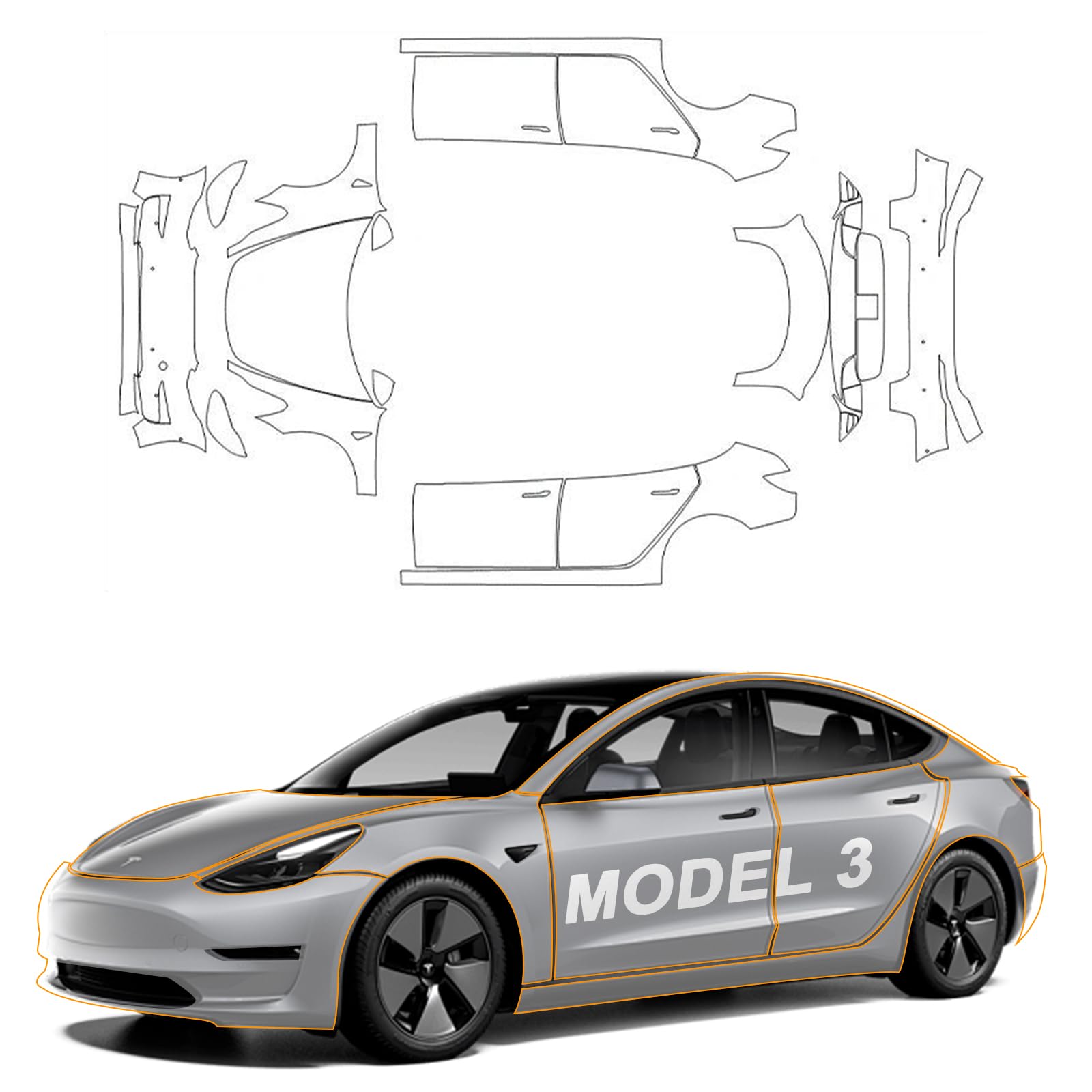 For Tesla Model 3 2017-2023 Pr - Paint Model Kit recension och pris